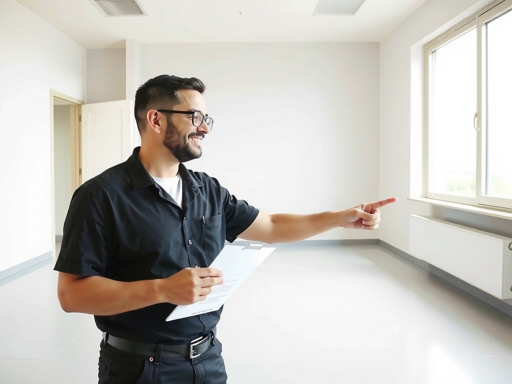 CleaningPlus supervisor performing a final quality check.