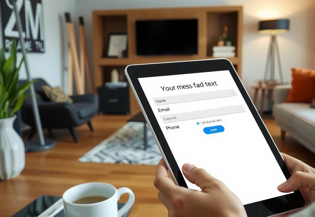 Person filling out a digital form on a tablet